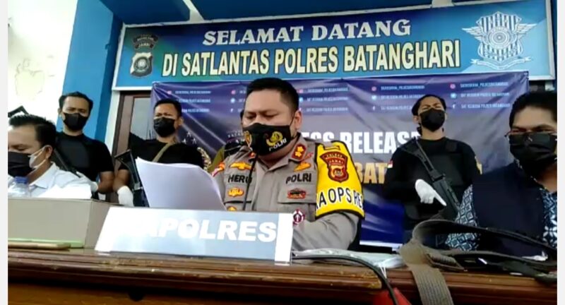 Kapolres Batanghari, AKBP Heru Ekwanto gelar press release