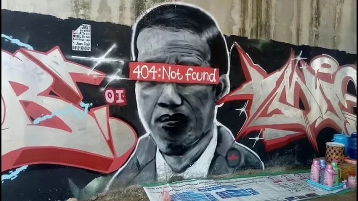 Mural Jokowi 404 Not Found di wilayah Tangerang Banten (ist1)